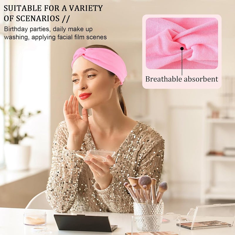 Luuao 12 Pcs Stretchy Sport Headbands for Women,Absorbed Sport Headband Soft Twist Knotted Headbands for Yoga, Workout Daily Life - Image 4